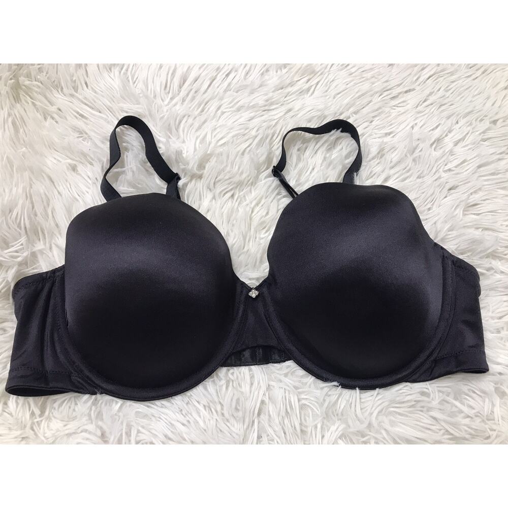 Women Breezies Black Back Smoothing Underwire Bra 40D Lighlty Padding Underwire